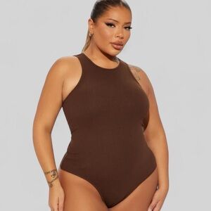 Brown Sleeveless Bodysuit | Size XXXL Tank top bodysuit | layering piece basic